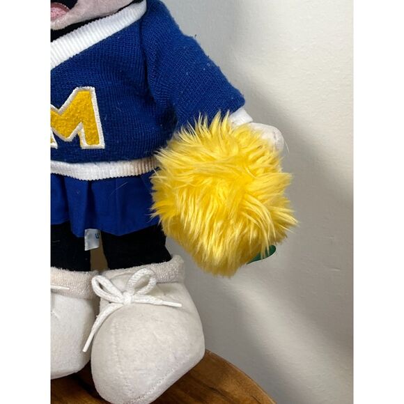 Vintage Minnie Mouse Cheerleader‎ Plush Blue Yellow Walt Disney World - Picture 4 of 5